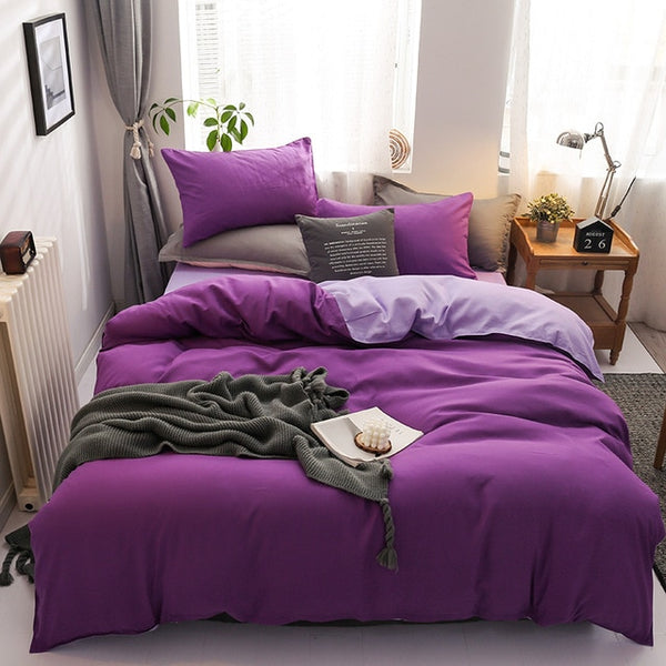 Double Patchwork Solid Duvet Covers