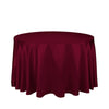 Burgundy 90" Round Elegant Satin 10Pcs