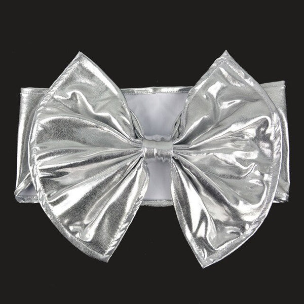 Luxury Gold/Silver Metallic Spandex Bow