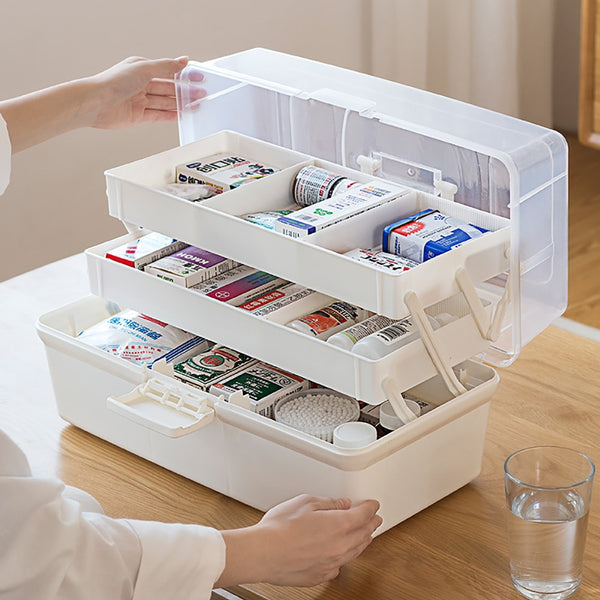 Plastic Medicine Box Oversize 3-Tier