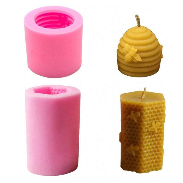 Bee Honeycomb Candle Silicone Molds