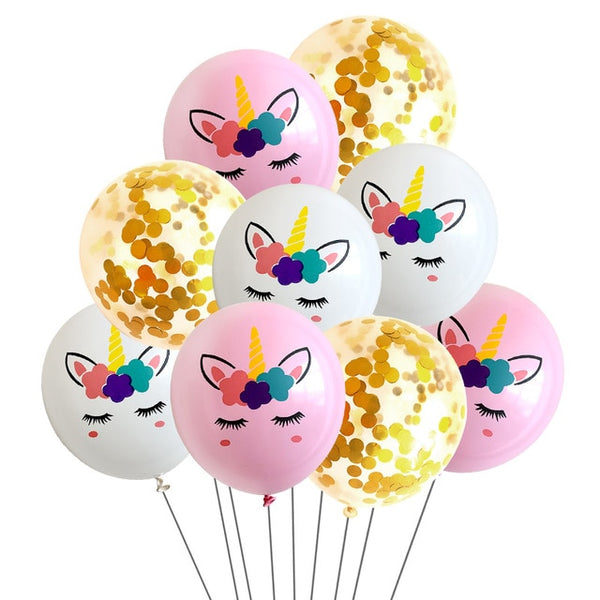 Rainbow Unicorn Party Balloons 7pcs/lot