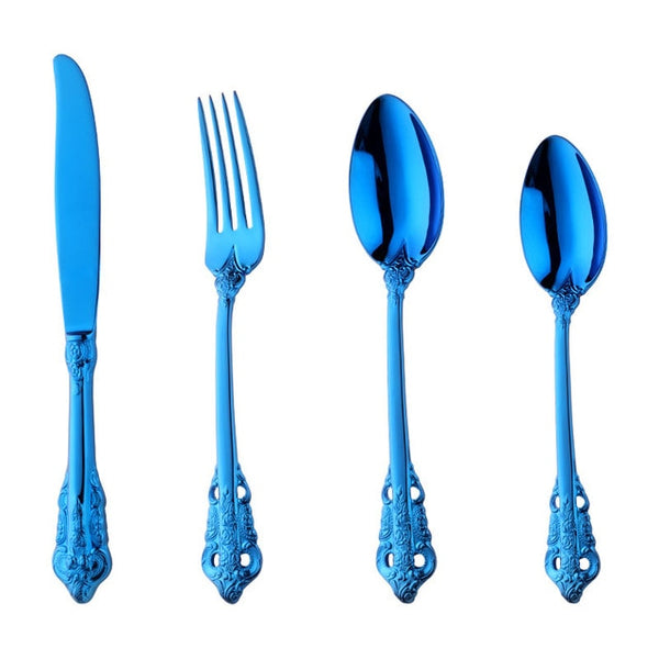 Flatware Set Retro Cutlery Set 24 Pieces