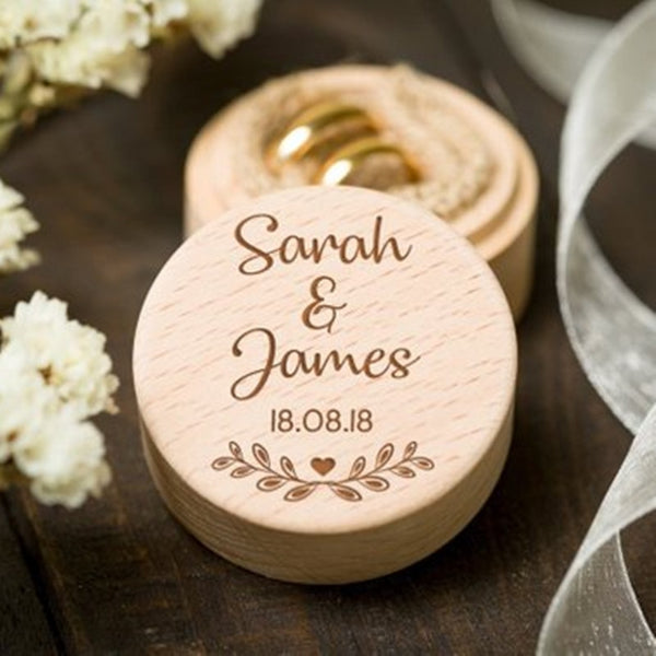 Custom Wooden Wedding Ring Box